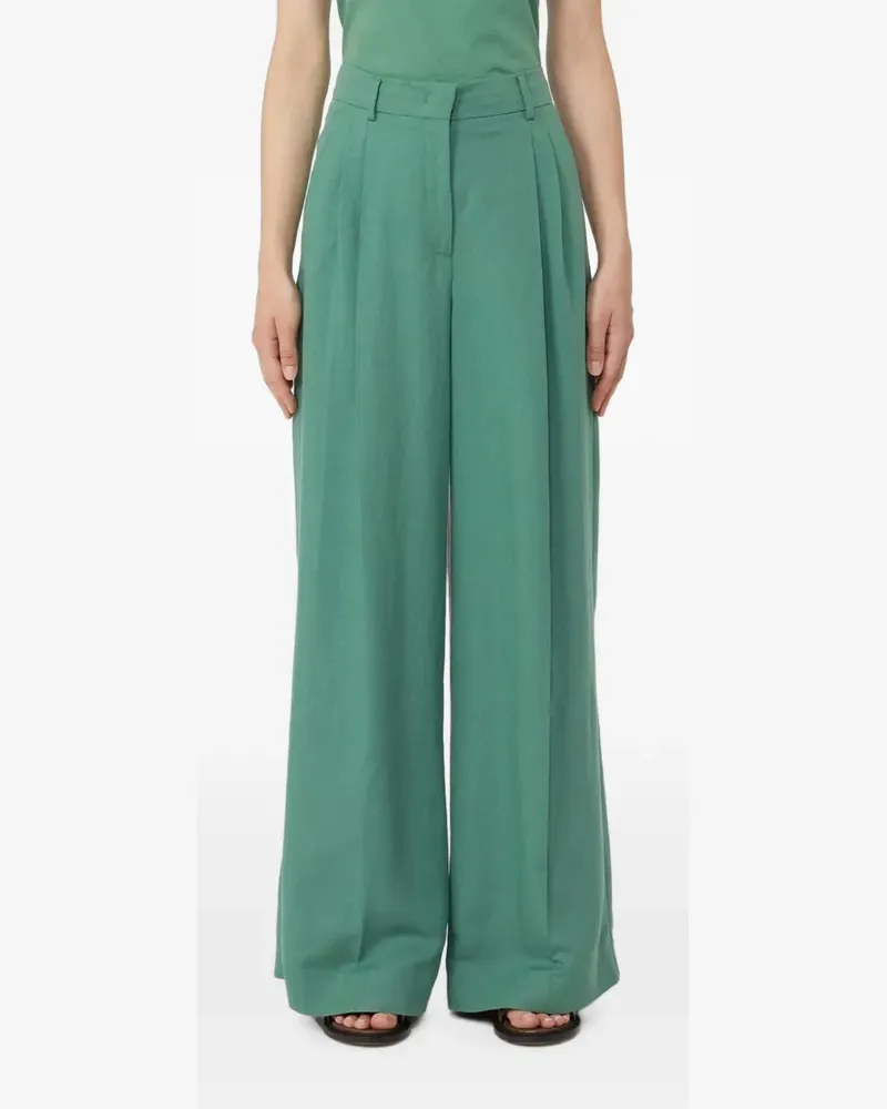 Max Mara pleated wide-leg trousers - Grün Grün