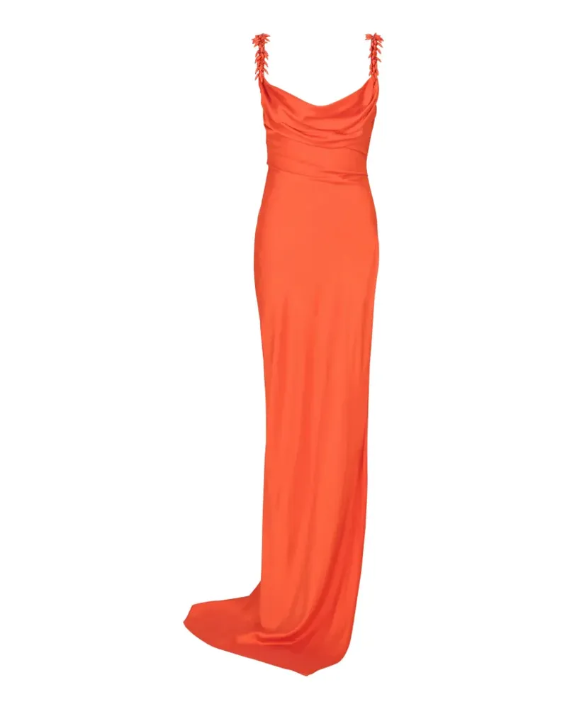Balmain Besticktes Maxikleid - Orange Orange