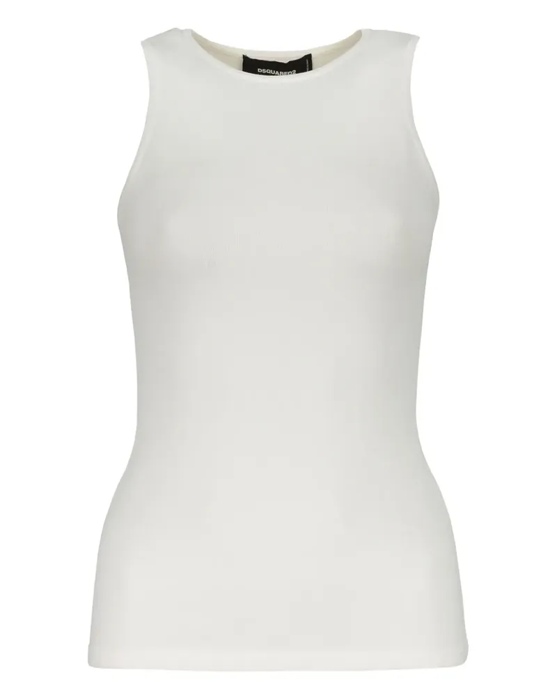 Dsquared2 Trägershirt mit gerippten Details - Weiß Weiß