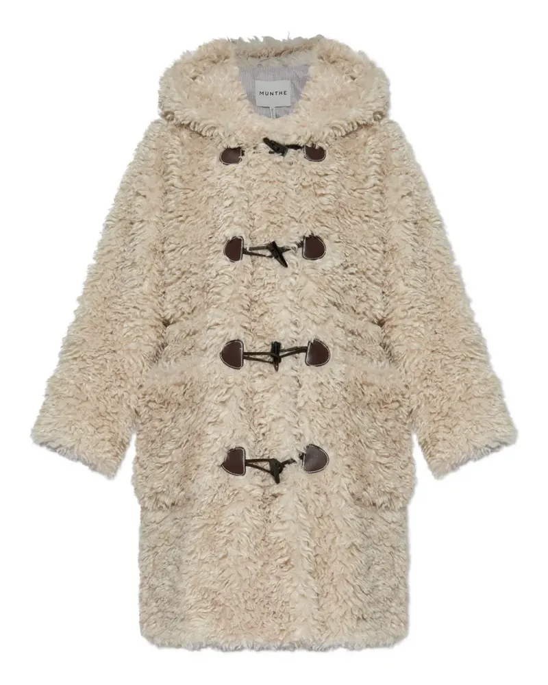 MUNTHE hooded faux-fur coat - Nude Nude