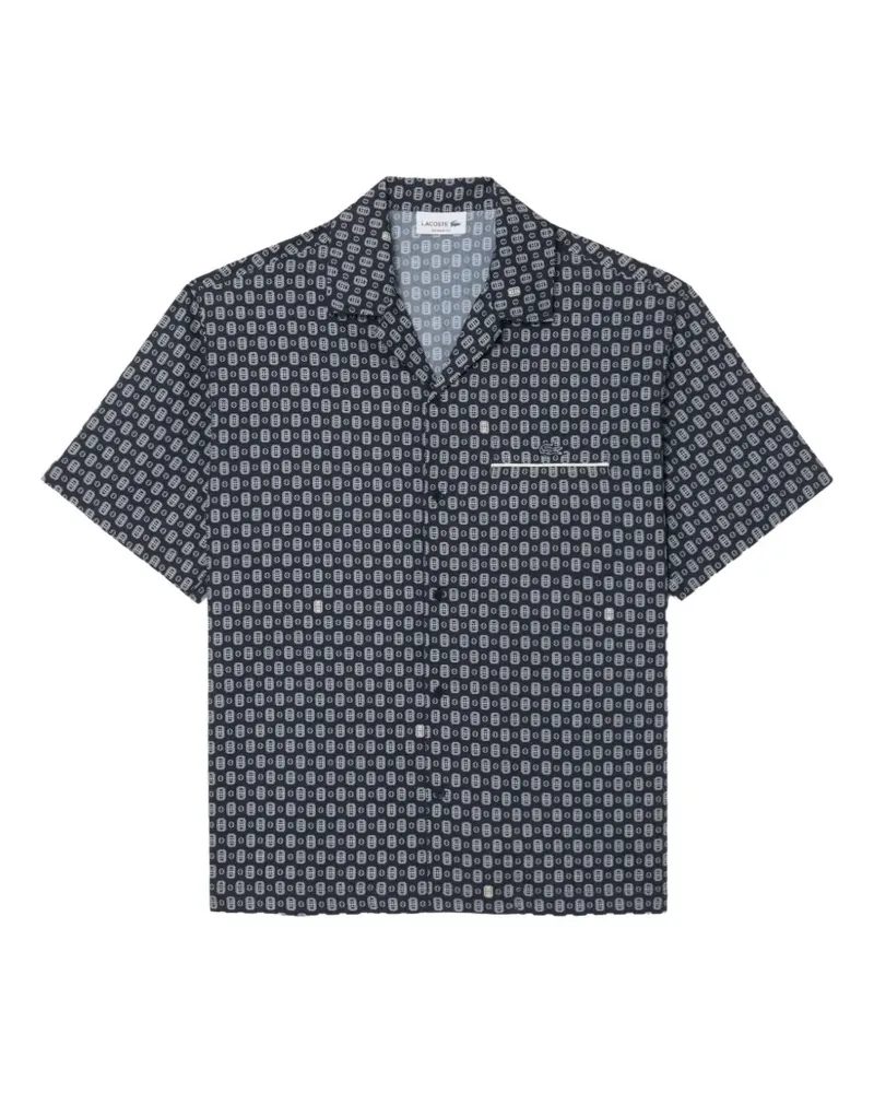 Lacoste relaxed-fit camp-collar shirt - Blau Blau