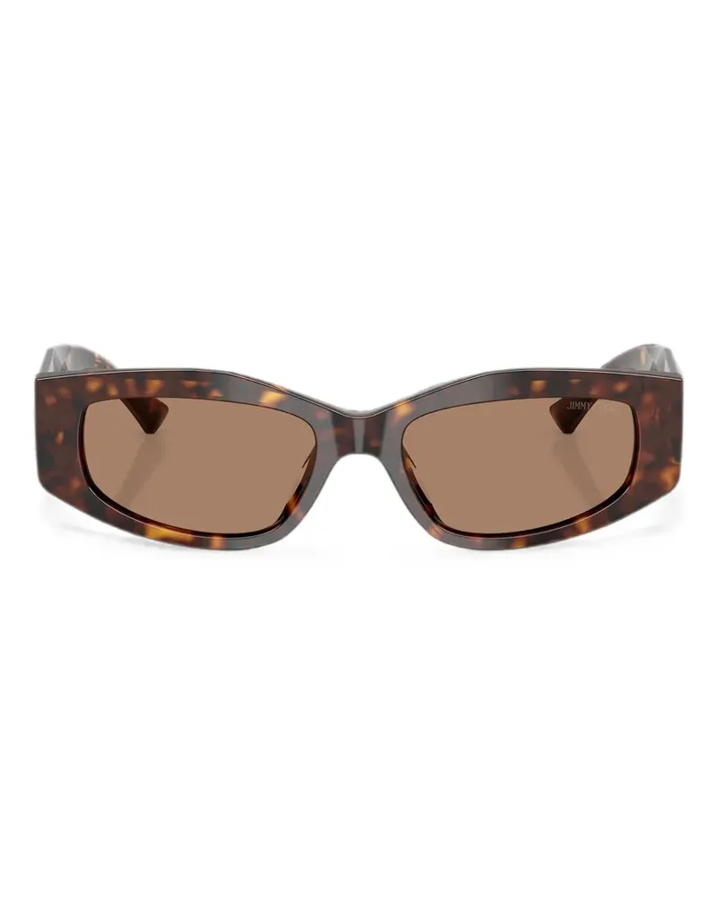 Jimmy Choo Uma Sonnenbrille mit geometrischem Gestell - Braun Braun