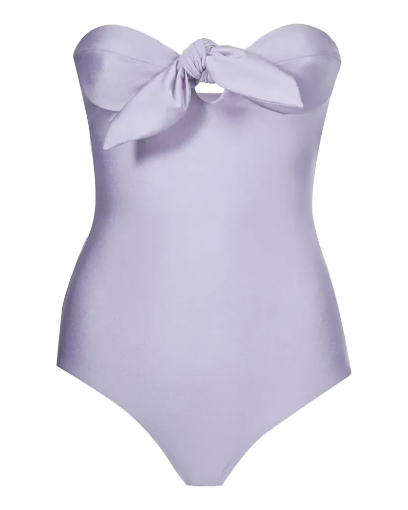Taller Marmo knot-bandeau swimsuit - Violett Violett