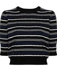 Alessandra Rich Gestreifter Pullover Blau