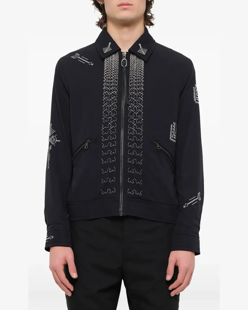 Lanvin Jacke mit Pfeil-Stickerei - Blau Blau