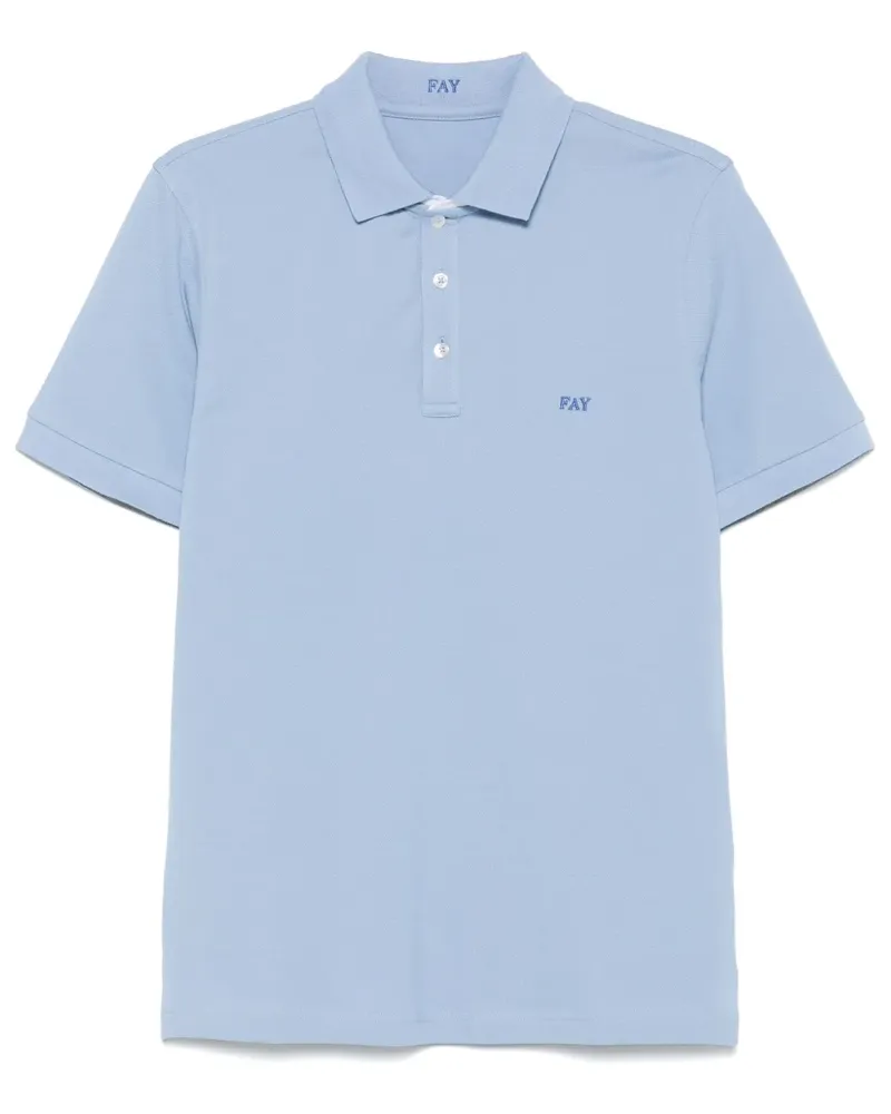 Fay Poloshirt mit Logo-Stickerei - Blau Blau