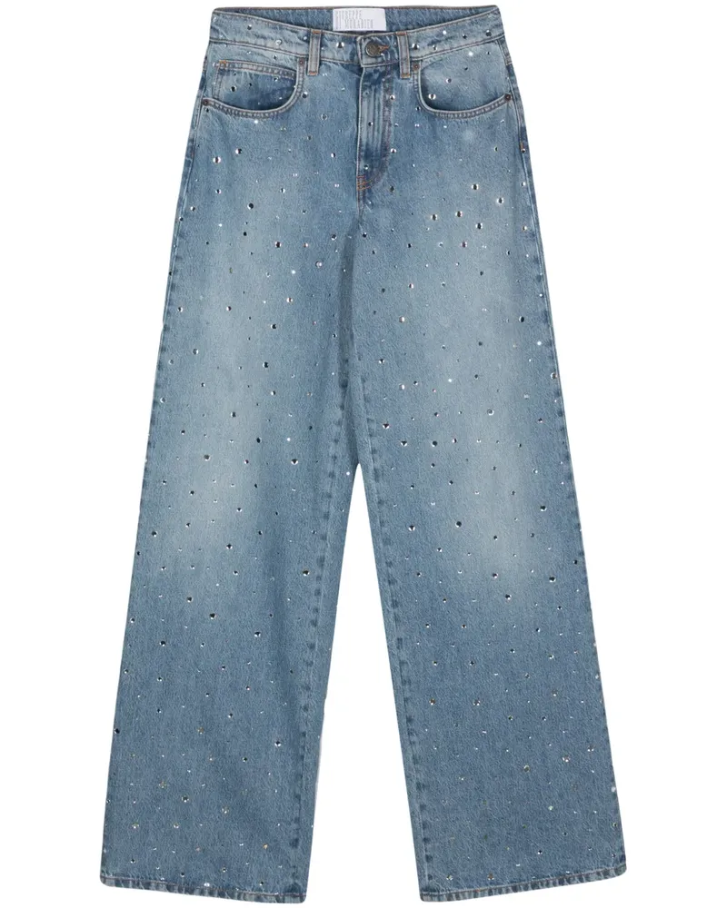Giuseppe di Morabito Kristallverzierte Straight-Leg-Jeans - Blau Blau