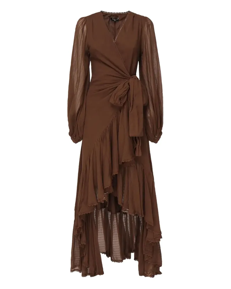 MARCIANO Los Angeles Wickelkleid aus Seide - Braun Braun