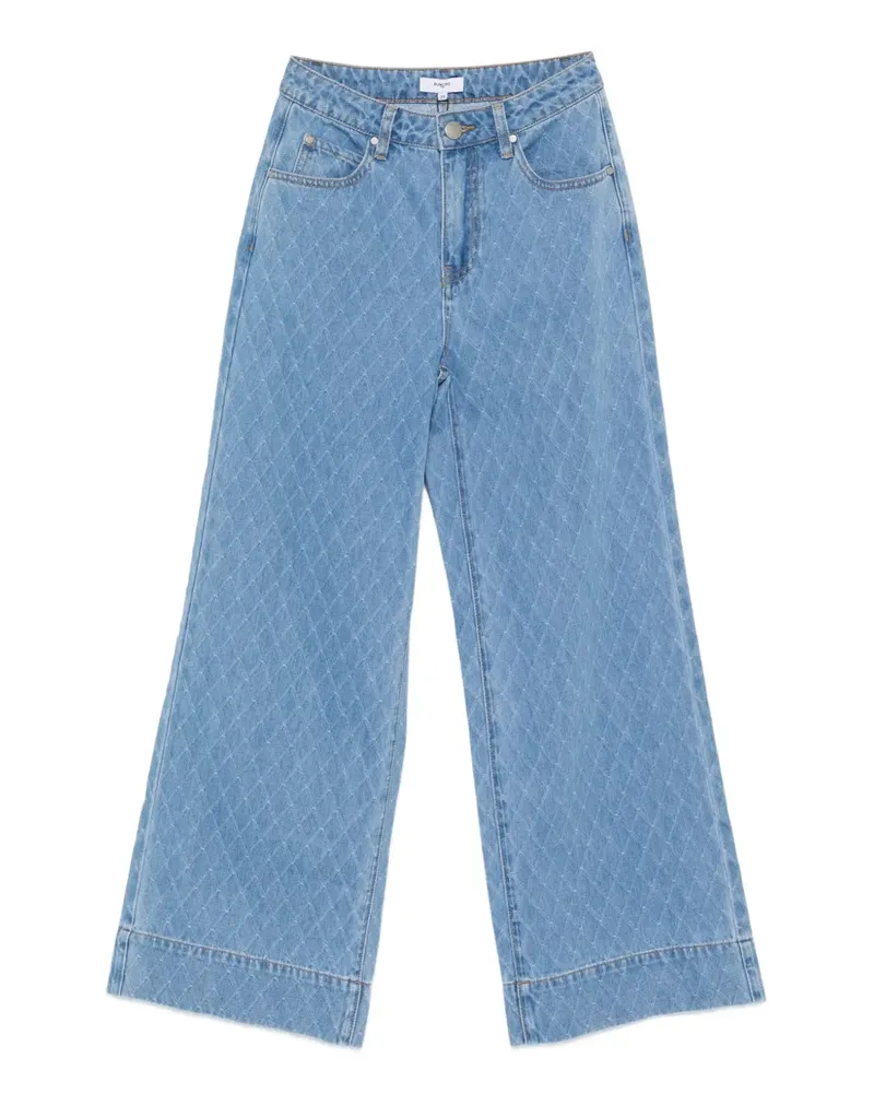 Suncoo Weite Jeans mit Knopfverschluss - Blau Blau