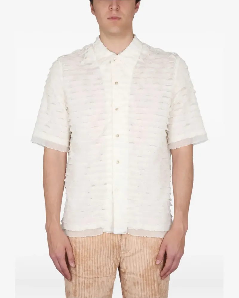 Séfr Noam ruffled shirt - Weiß Weiß