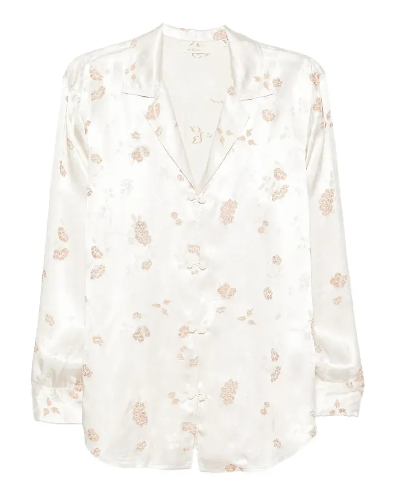 DÔEN Maurise floral-jacquard shirt - Nude Nude