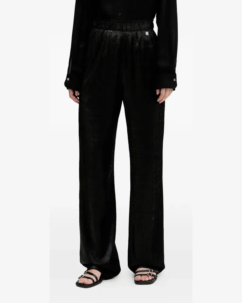 HUGO BOSS elasticated-waistband kogo-plaque trousers - Schwarz Schwarz