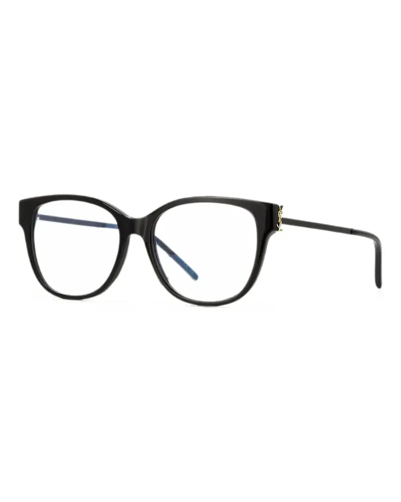 Saint Laurent YSL-plaque cat-eye glasses - Schwarz Schwarz