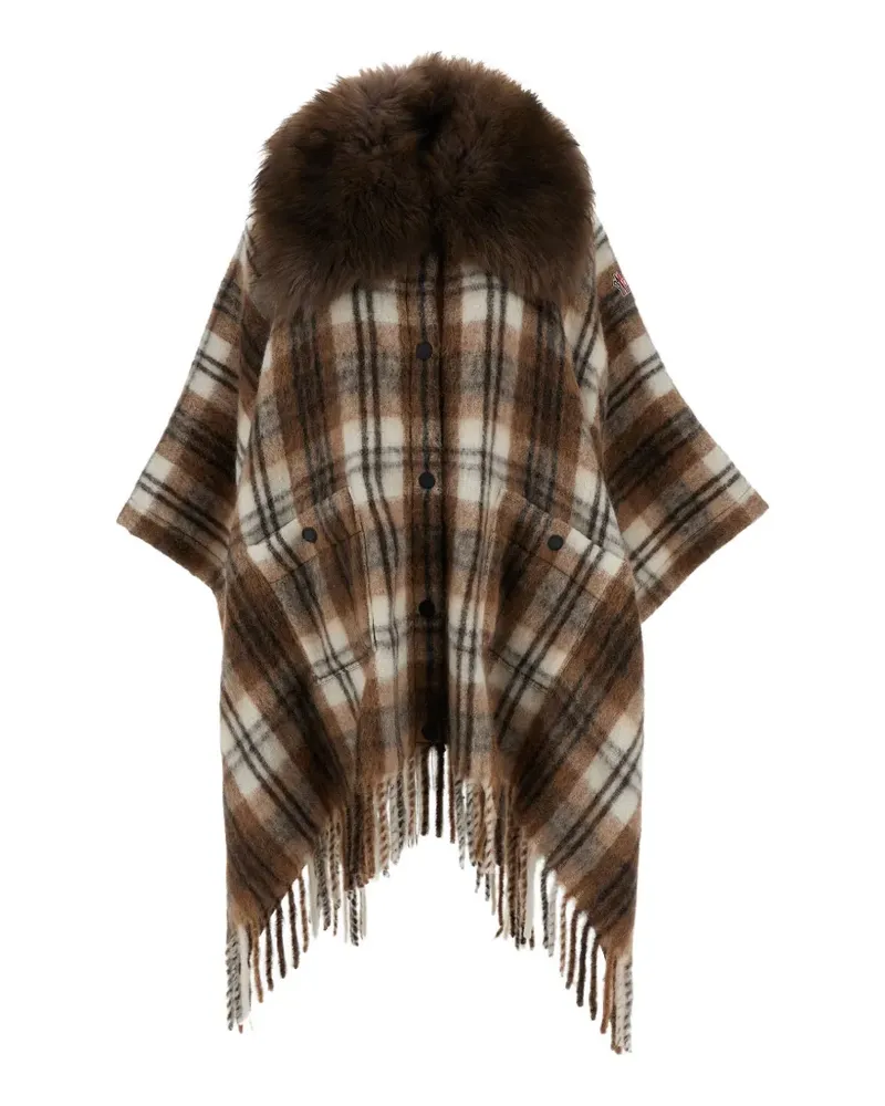 Moncler plaid cape - Braun Braun