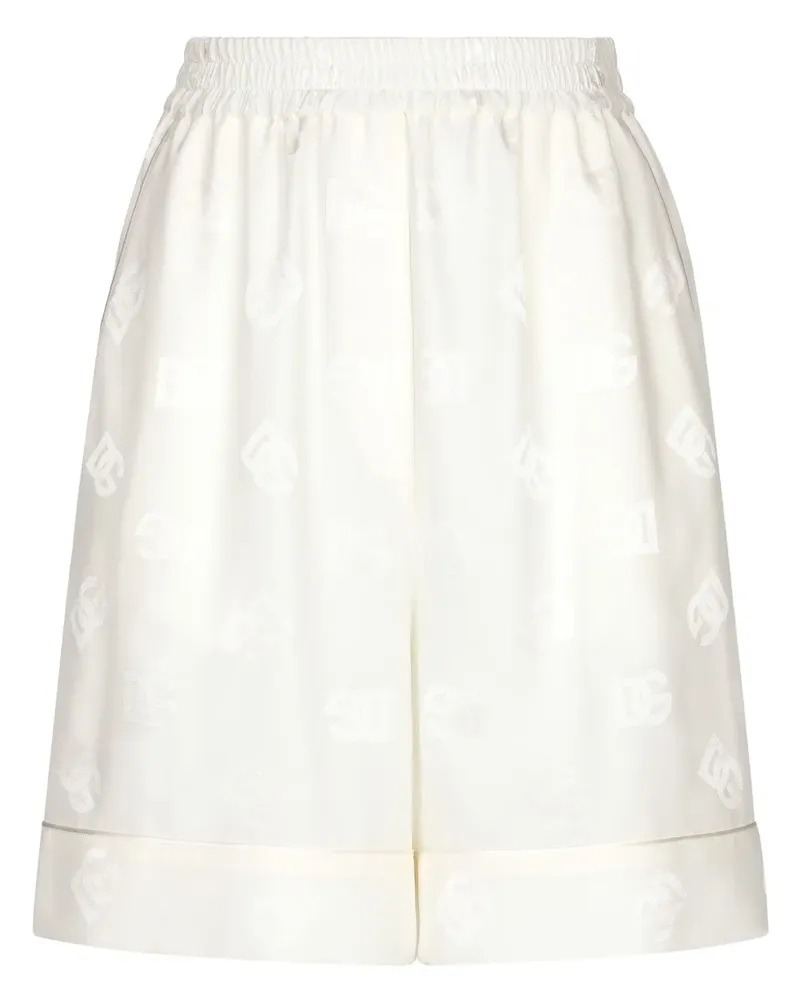 Dolce & Gabbana Shorts mit Logo-Print - Weiß Weiß