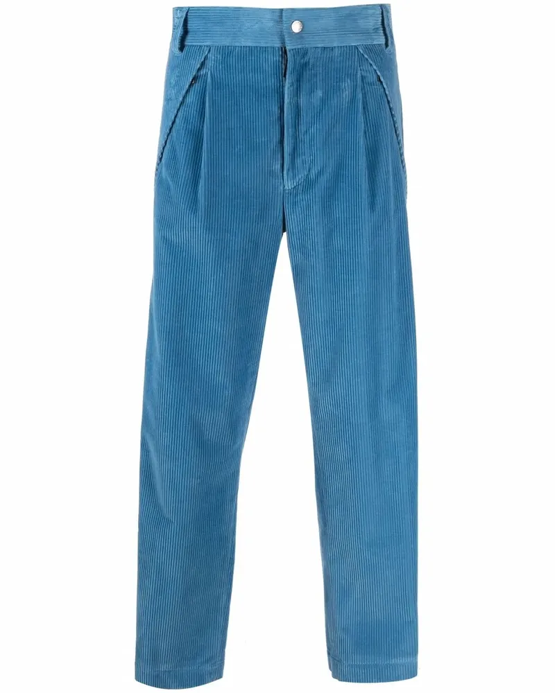 Palm Angels x Moncler Cordhose mit Reißverschlüssen - Blau Blau