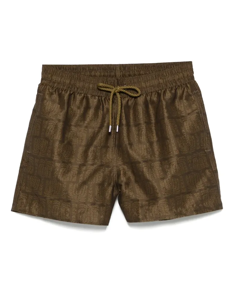 Frescobol Carioca Badeshorts mit grafischem Print - Braun Braun