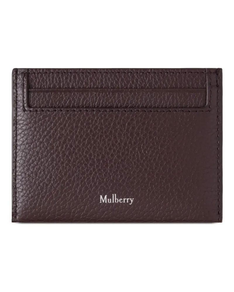 Mulberry Kartenetui aus gekörntem Leder mit Logo-Print - Braun Braun