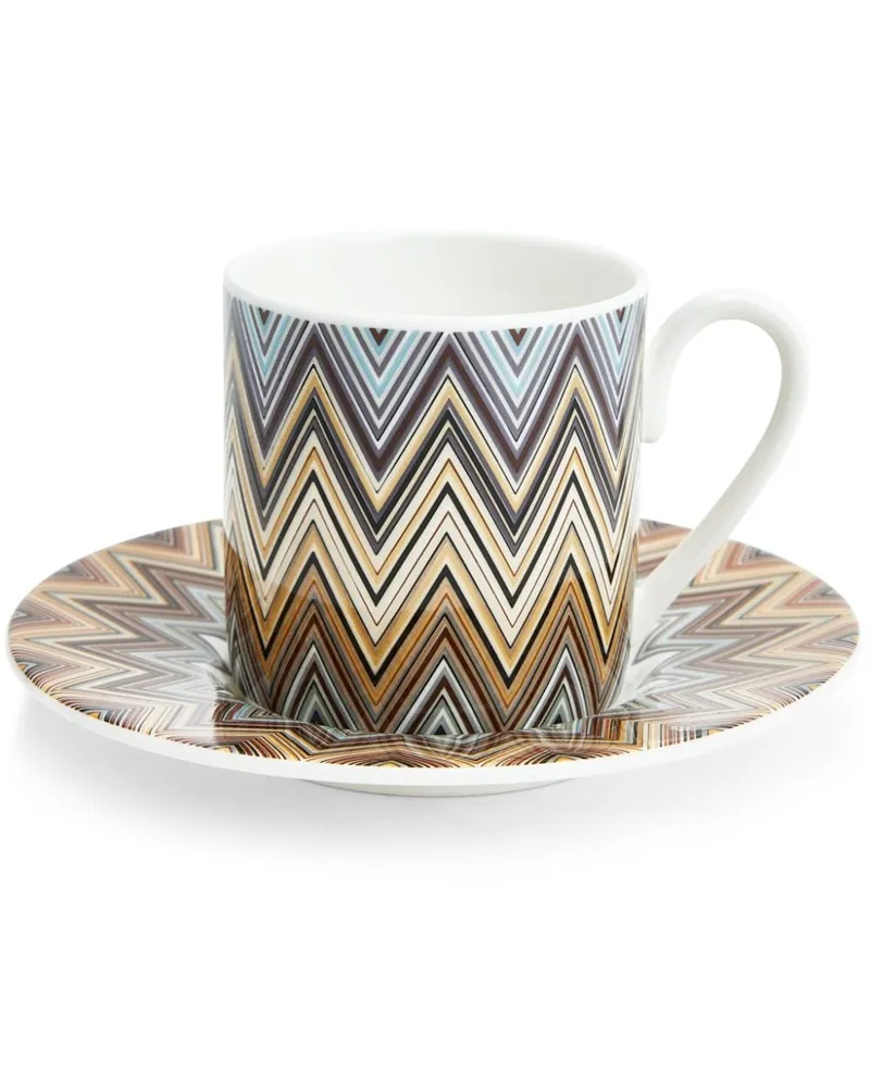 Missoni Home Jarris Porzellan-Kaffeetassen und -Untertassen (6er-Set) - Rot Rot