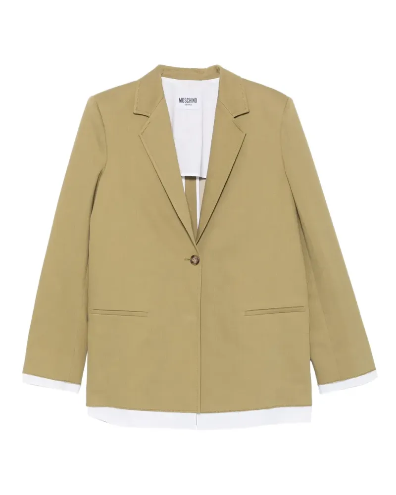 Moschino layered-effect notched-lapel blazer - Grün Grün