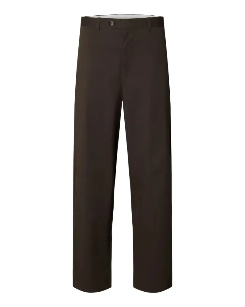 Selected Hose mit weitem Bein - Braun Braun