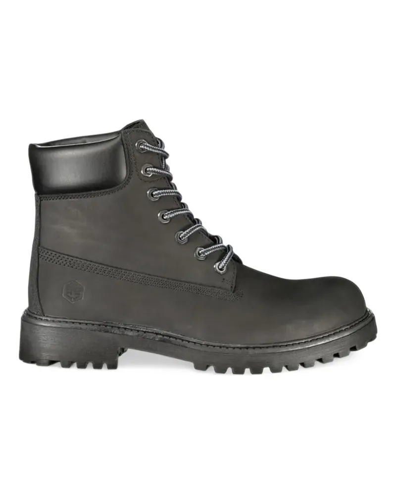 Lumberjack lace-up leather boots - Schwarz Schwarz