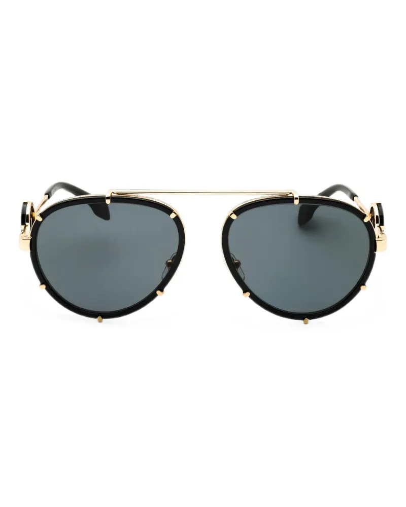 Versace Pilotenbrille mit Medusa - Schwarz Schwarz