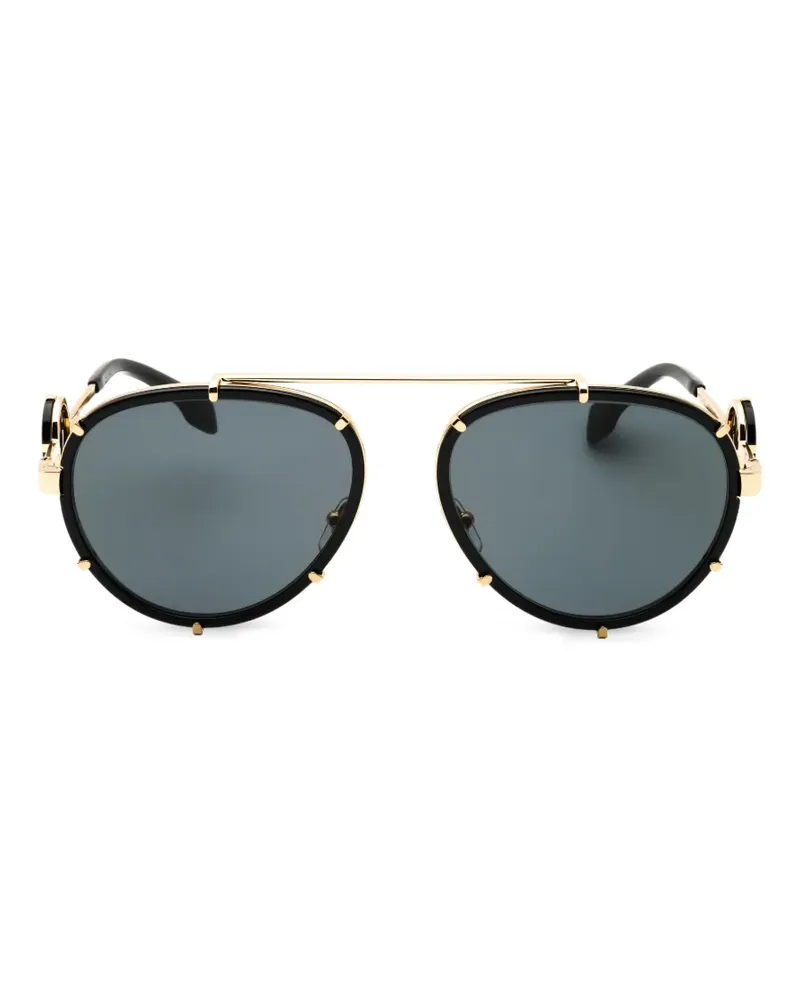 Versace Pilotenbrille mit Medusa - Schwarz Schwarz