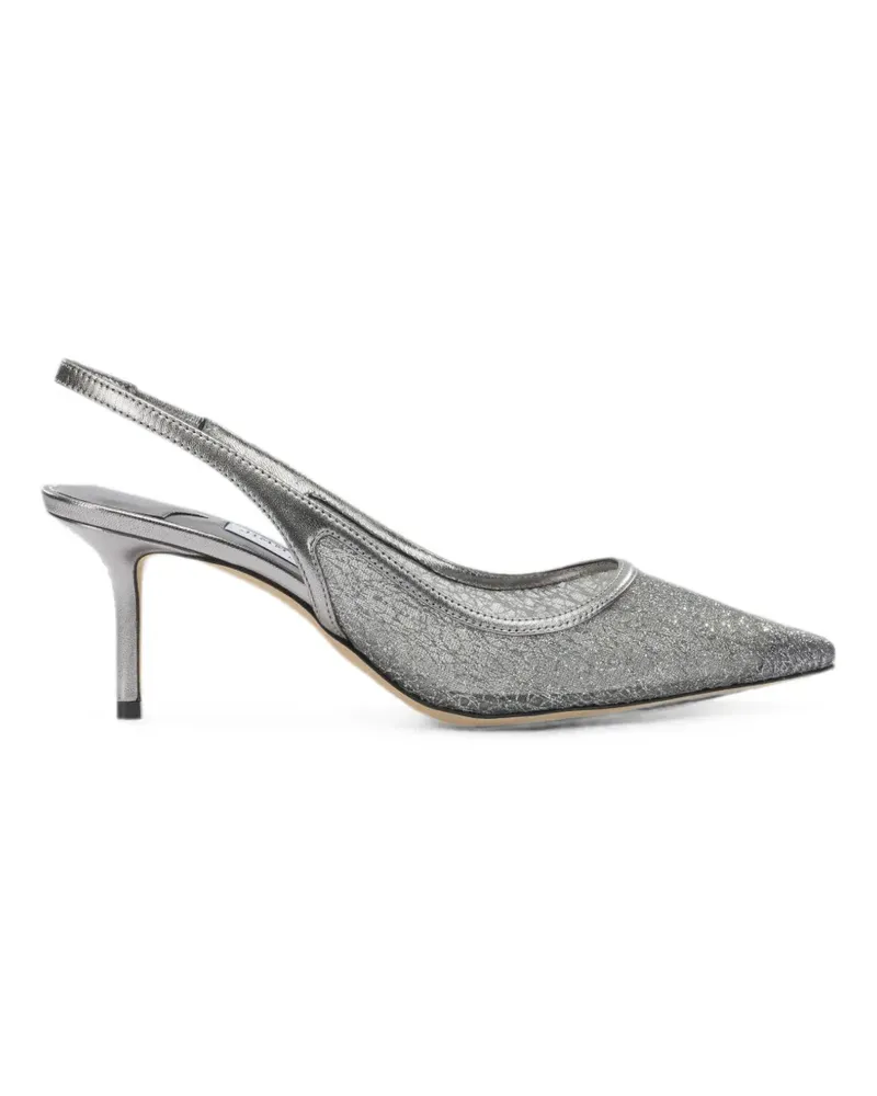 Jimmy Choo Love Pumps mit Glitzerapplikationen - Silber Silber