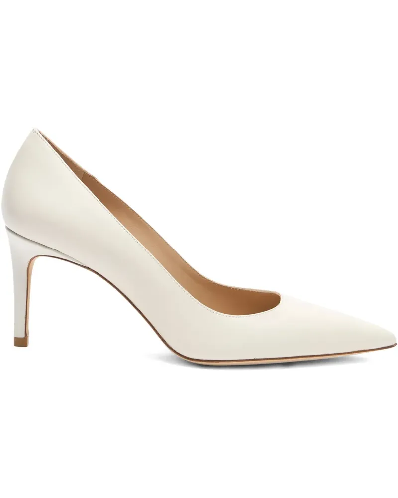 Stuart Weitzman Stuart Power Pumps mit spitzer Kappe 75mm - Weiß Weiß