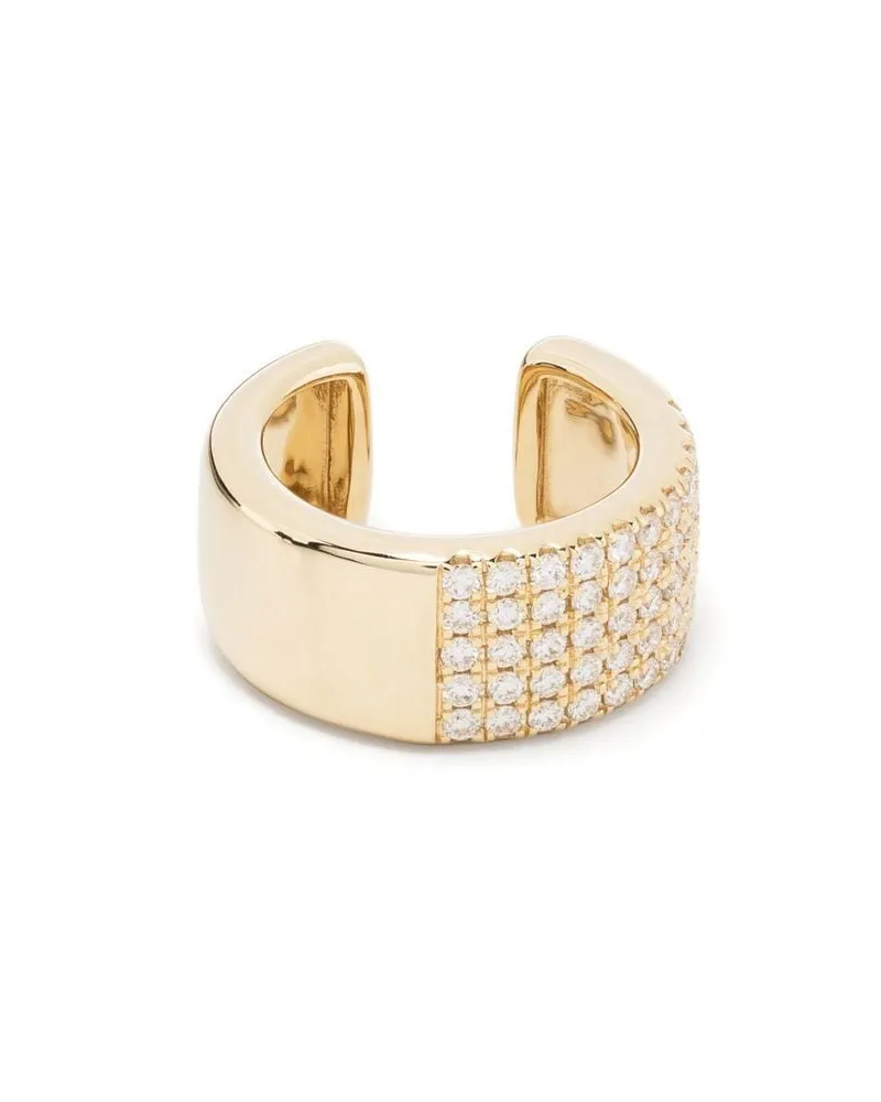 MIZUKI 14kt Gelbgoldarmspange mit Diamanten Gold