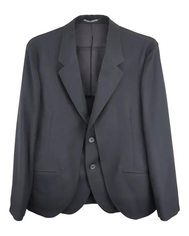 Yohji Yamamoto Einreihiges Sakko im Layering-Look - Grau Grau