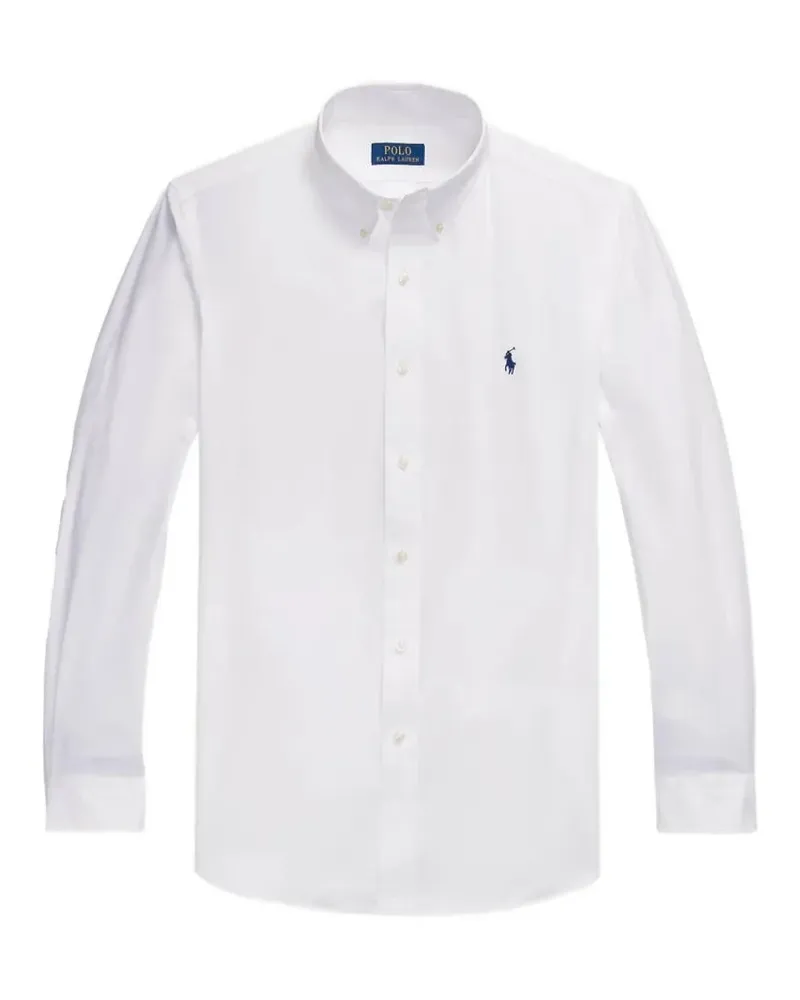 Ralph Lauren embroidered-logo poplin shirt - Weiß Weiß