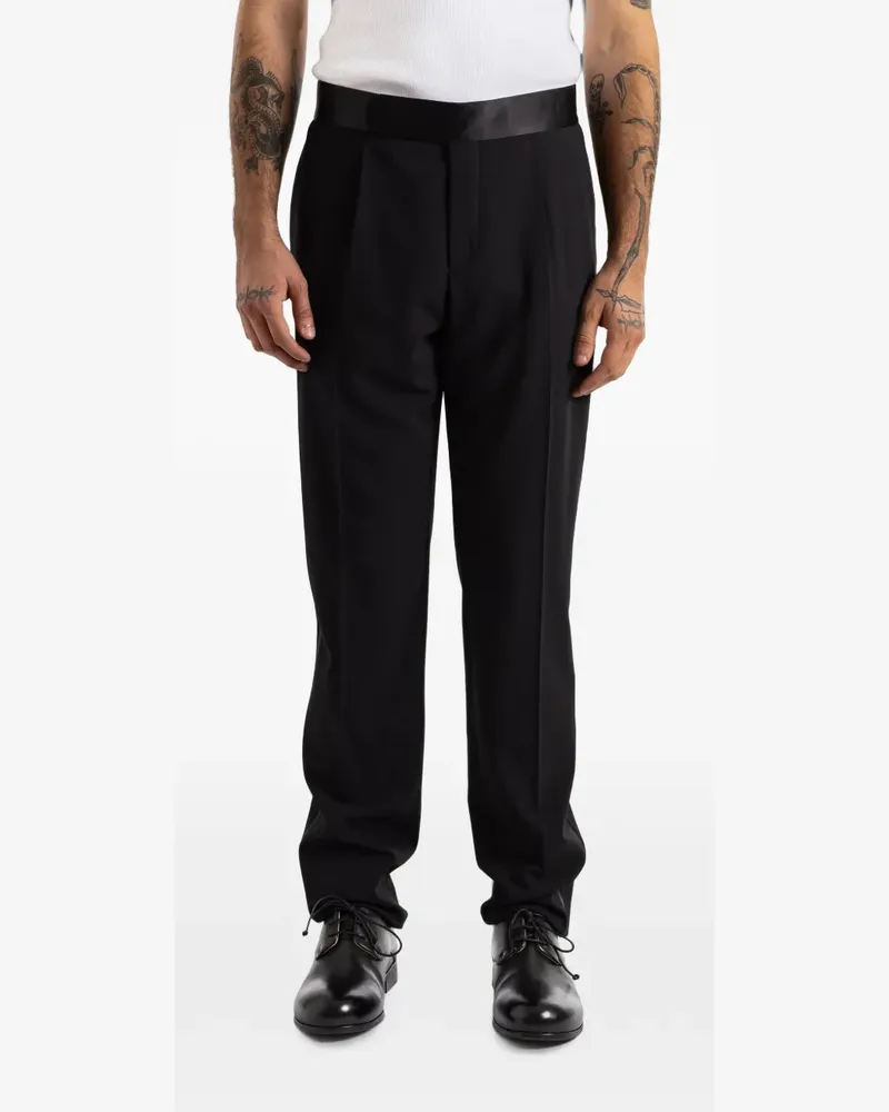 Giorgio Armani Hose aus Satin - Schwarz Schwarz