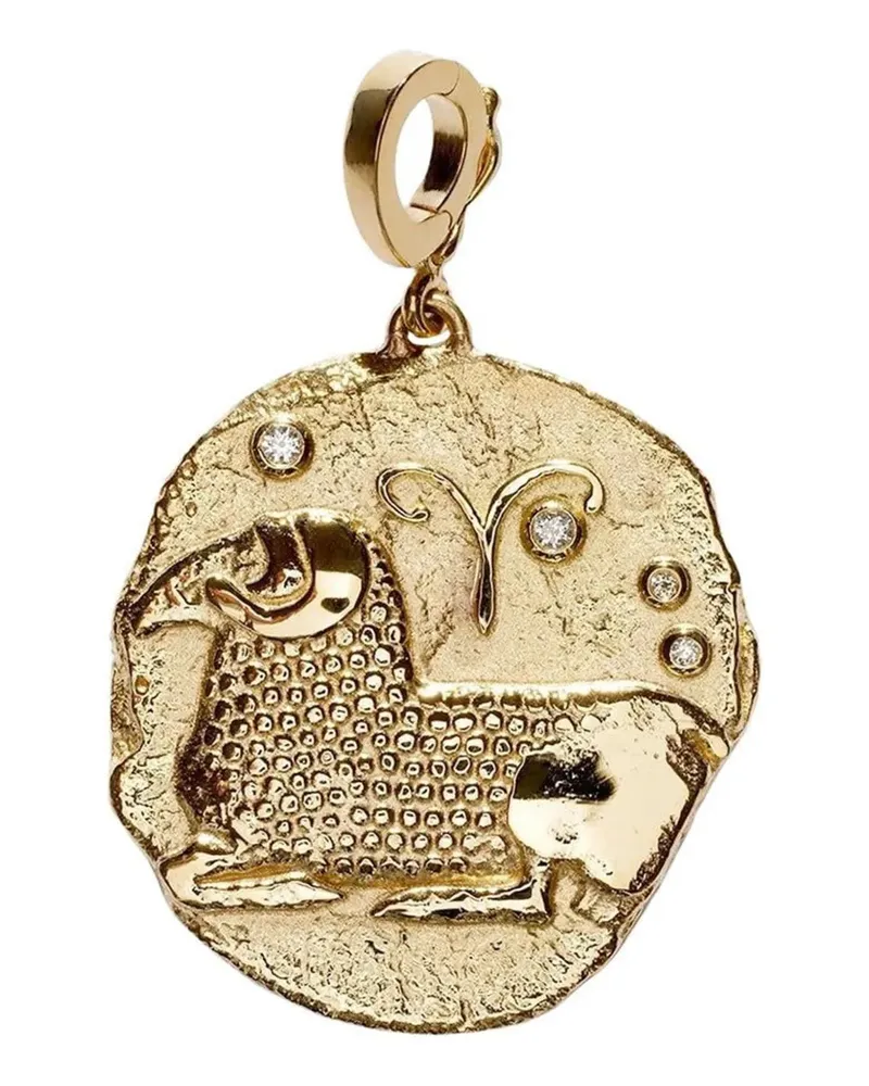 AZLEE 18kt Of The Stars Aries Gelbgoldanhänger Gold