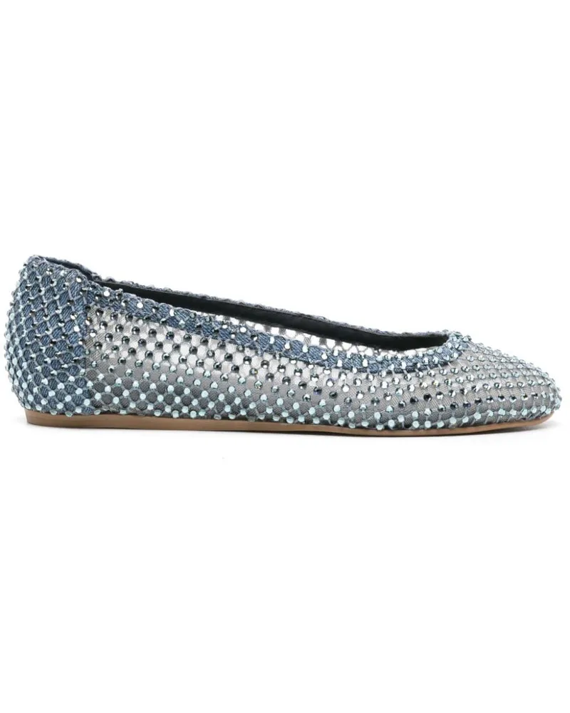 Le Silla Gilda Ballerinas mit Kristallen - Blau Blau