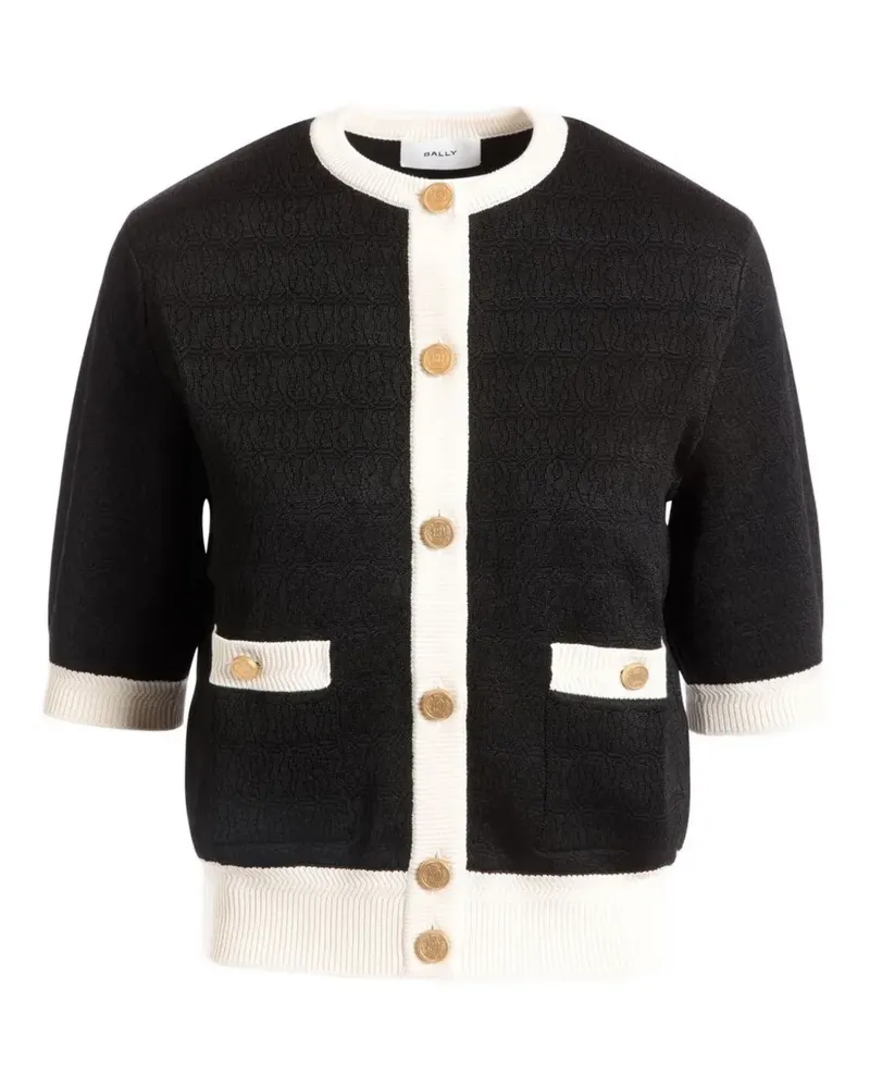 Bally Kurzärmeliger Cardigan - Schwarz Schwarz