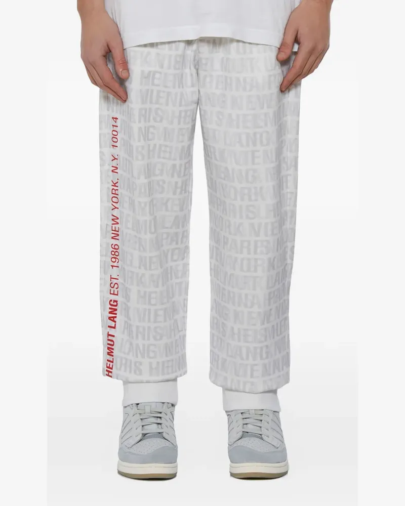 Helmut Lang print track pants - Weiß Weiß