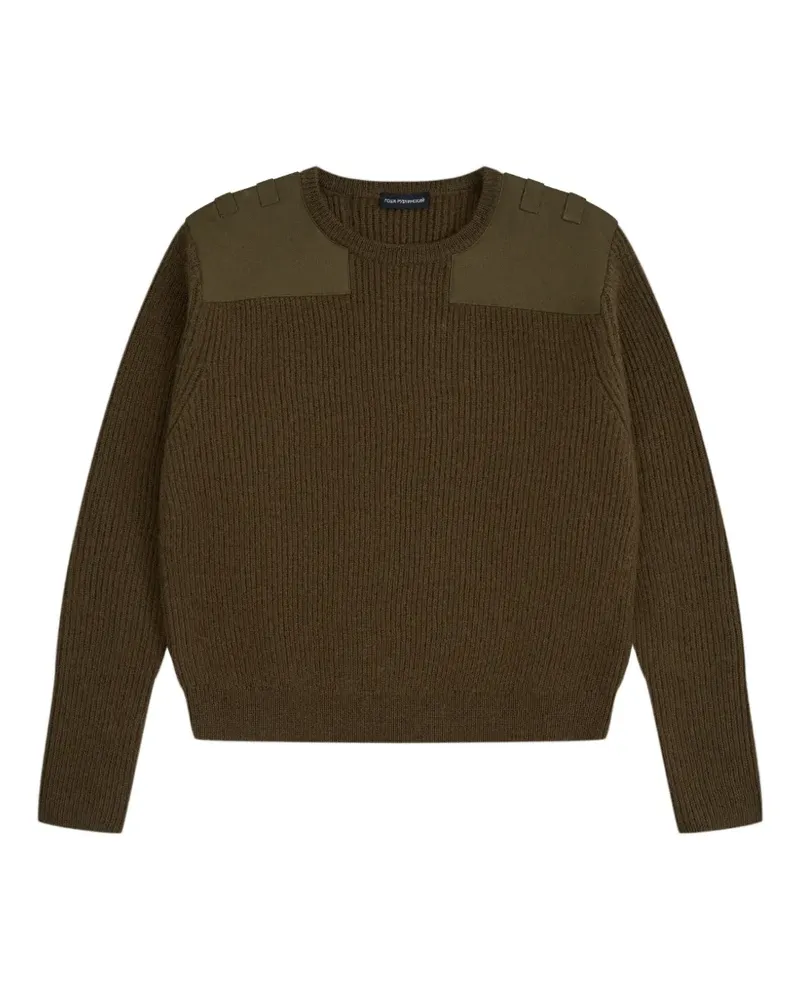 Gosha Rubchinskiy panelled ribbed-knit sweater - Grün Grün