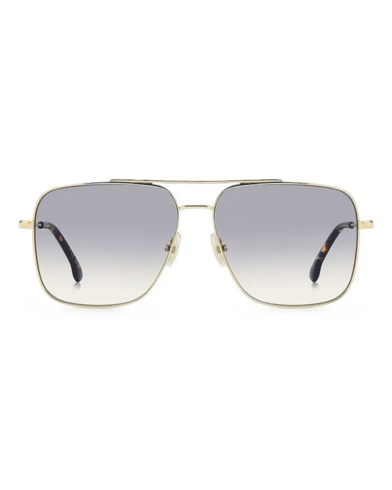 Victoria Beckham Sonnenbrille mit geometrischem Gestell - Gold Gold