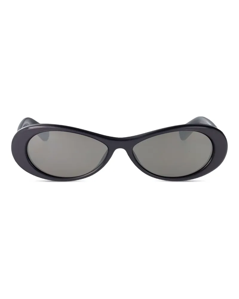 Jacquemus Sonnenbrille mit ovalem Gestell - Schwarz Schwarz