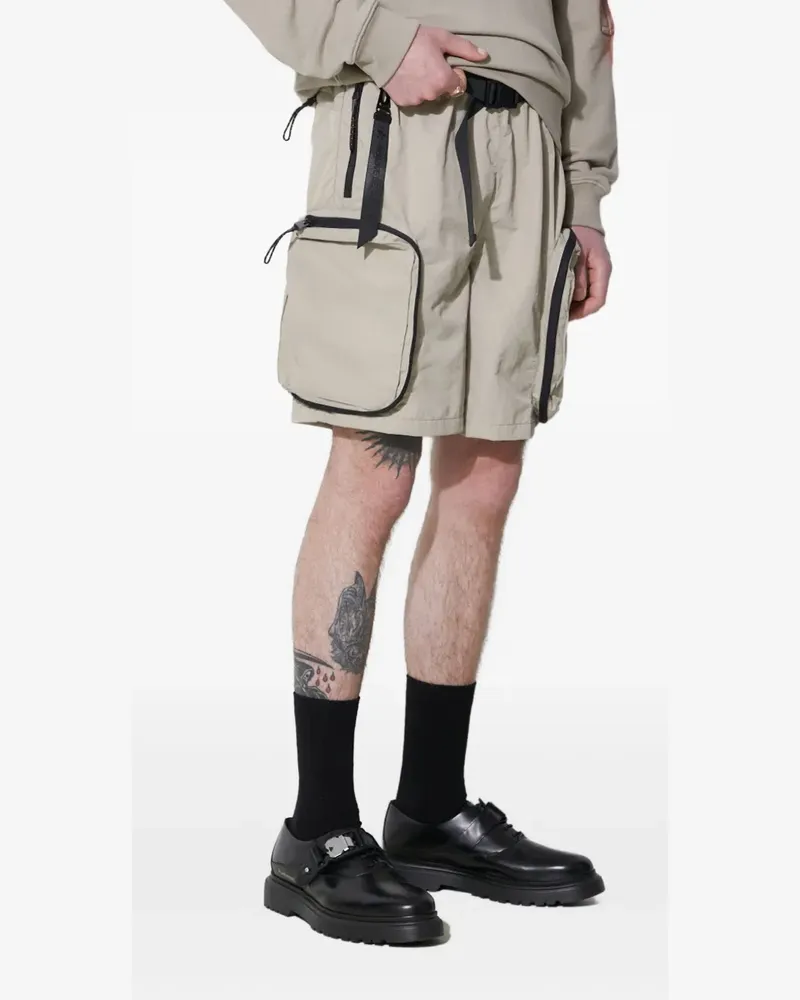 Alpha Industries belted cargo shorts - Nude Nude