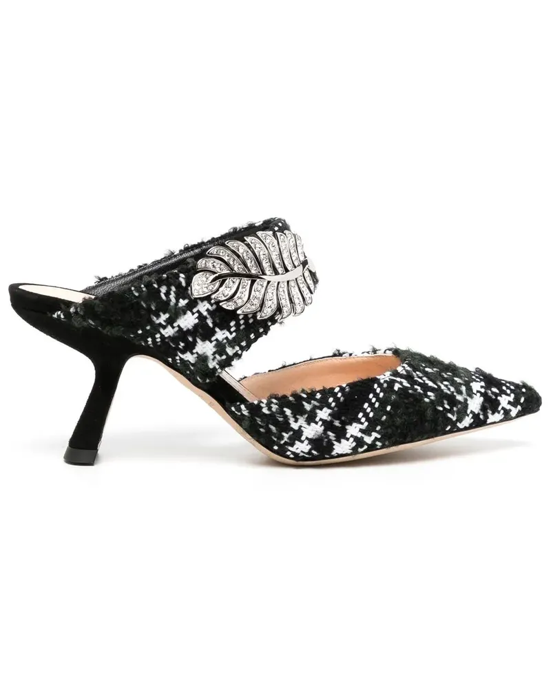 Nicholas Kirkwood Monstera Mules 70mm - Schwarz Schwarz