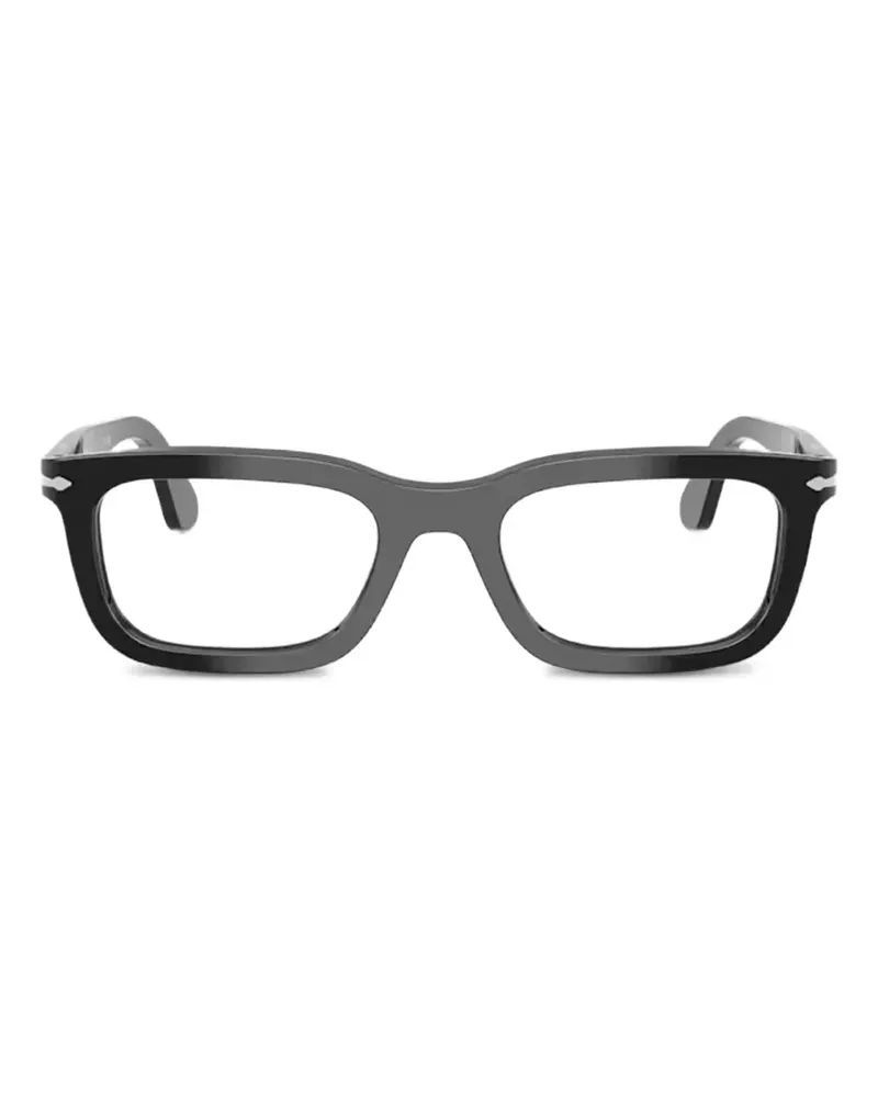Persol Brille mit eckigem Gestell - Schwarz Schwarz