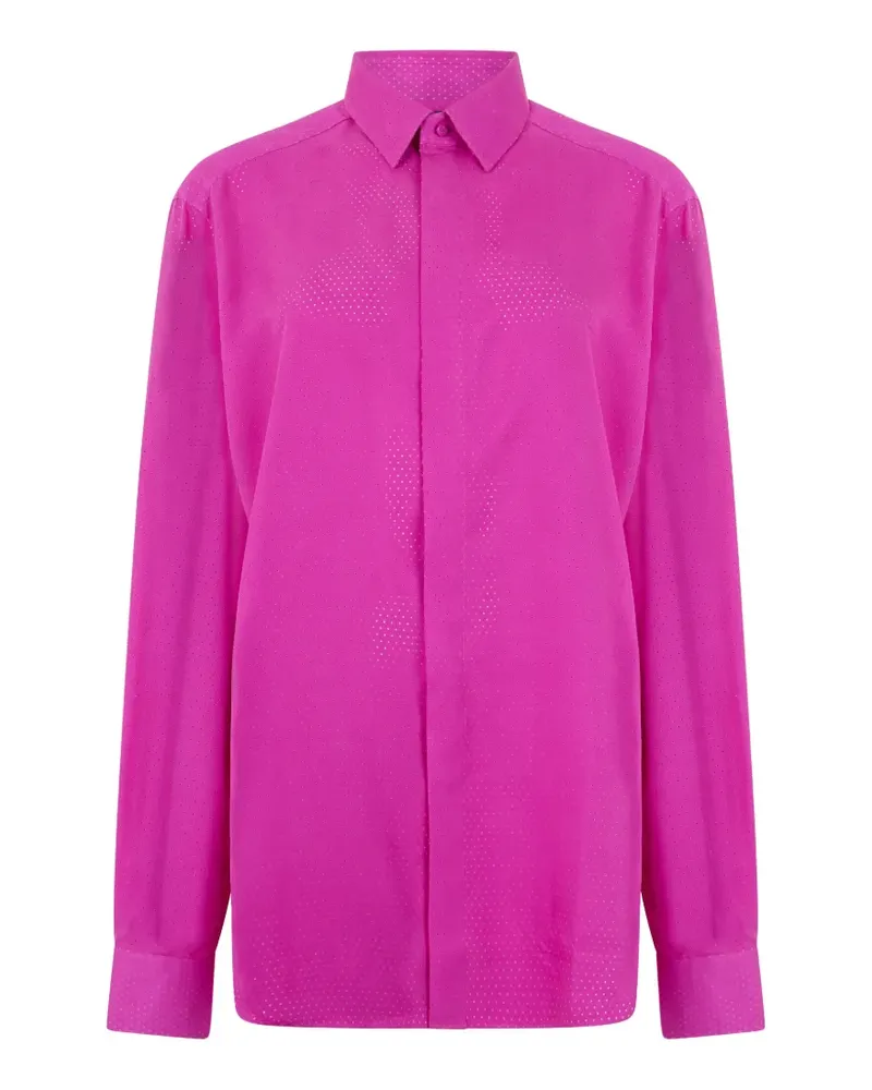 Tom Ford Hemd mit Lochmuster - Rosa Rosa