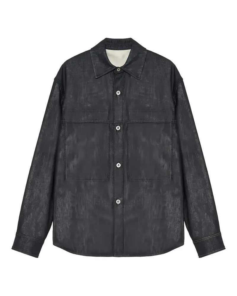 Jil Sander contrast-stitch denim shirt - Blau Blau