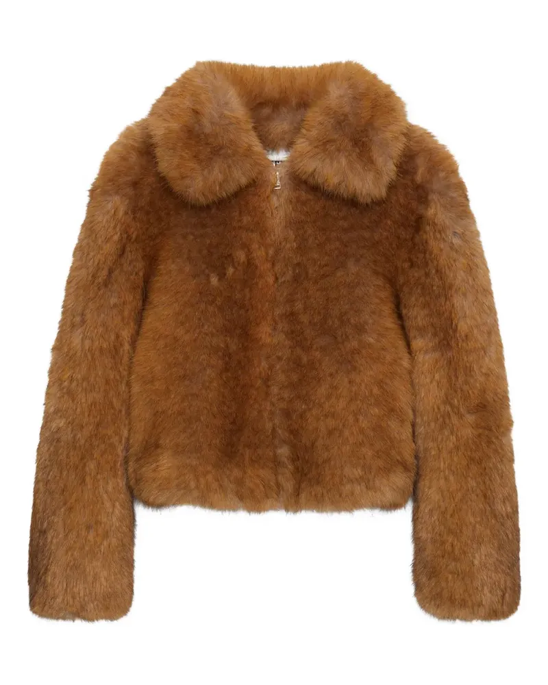 MSGM Jacke mit Reißverschluss - Braun Braun