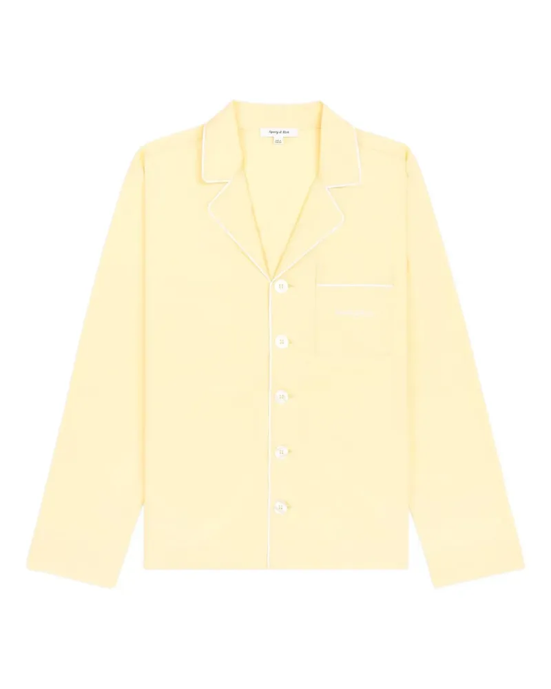 SPORTY & RICH Hemd im Pyjama-Stil - Gelb Gelb