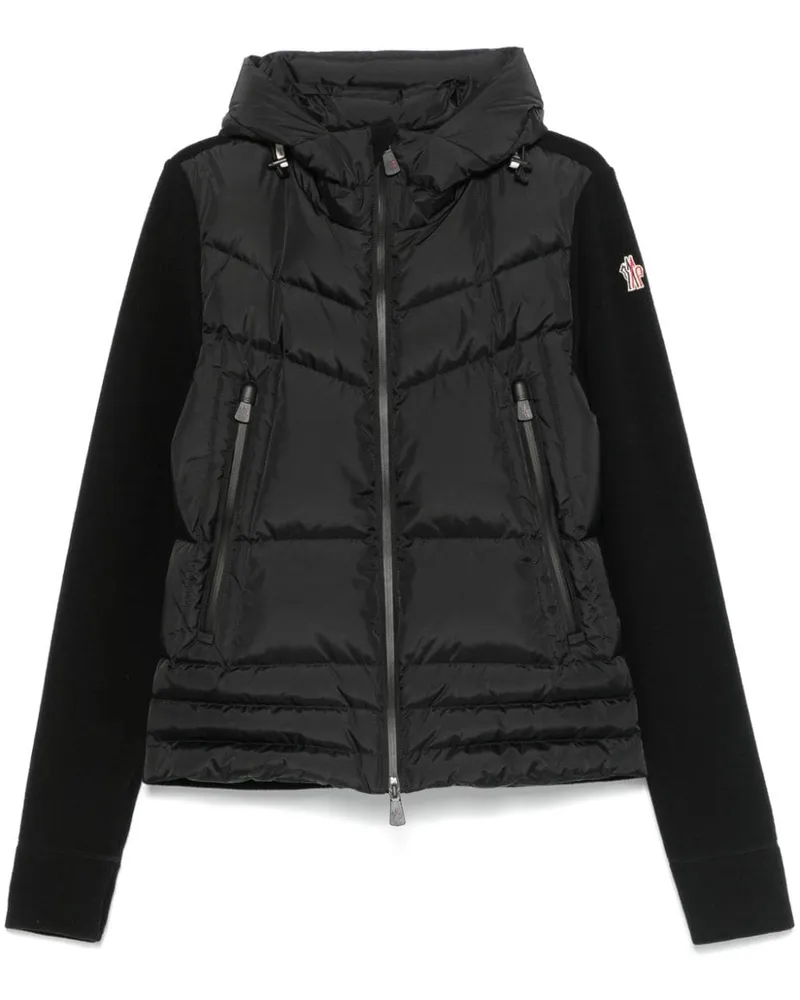 Moncler Jacke mit Steppeinsätzen - Schwarz Schwarz