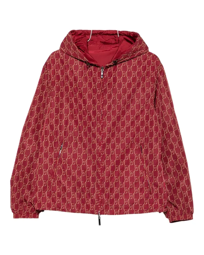 Emporio Armani monogram-print reversible jacket - Rot Rot